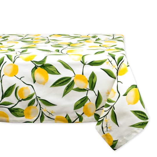 DII® 84" Lemon Bliss Print Tablecloth